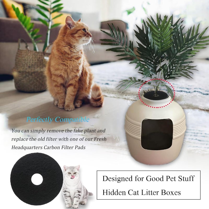PurifyLogix Cat Litter Box Replacement Carbon Charcoal Filters Compatible with Hidden Cat Litter Box（ 6PCS ） - Activated Carbon Charcoal Filters for Cat Litter Box, Absorbing Odor, Keep Home Fresh - Image 3